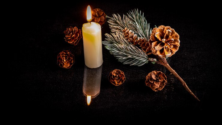 vela de natal e decoração