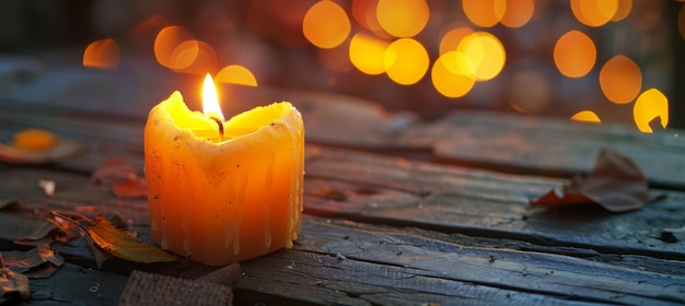 Vela romántica en forma de corazón que arde suavemente perfecta para ambientes acogedores e íntimos