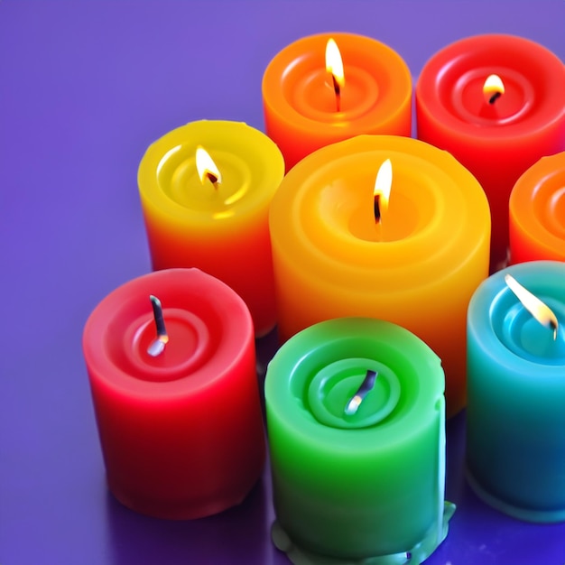 Las velas de color