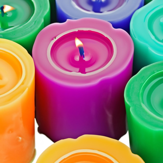 Las velas de color