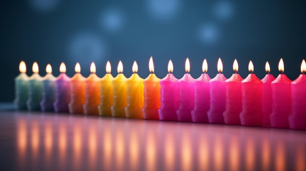 Velas de cumpleaños de cerca