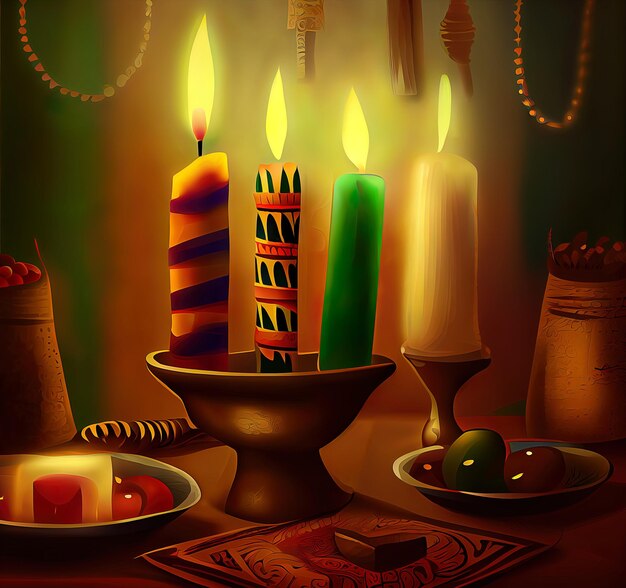 Velas de Kwanzaa