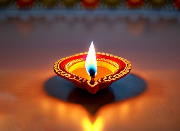 Velas de Diwali ardiendo Postal de felicitación para Diwali