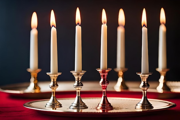 Foto velas em uma igreja com velas ao fundo