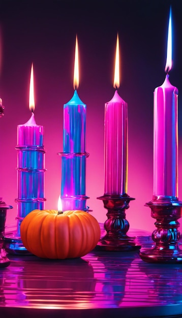 velas de Halloween generadas por la IA