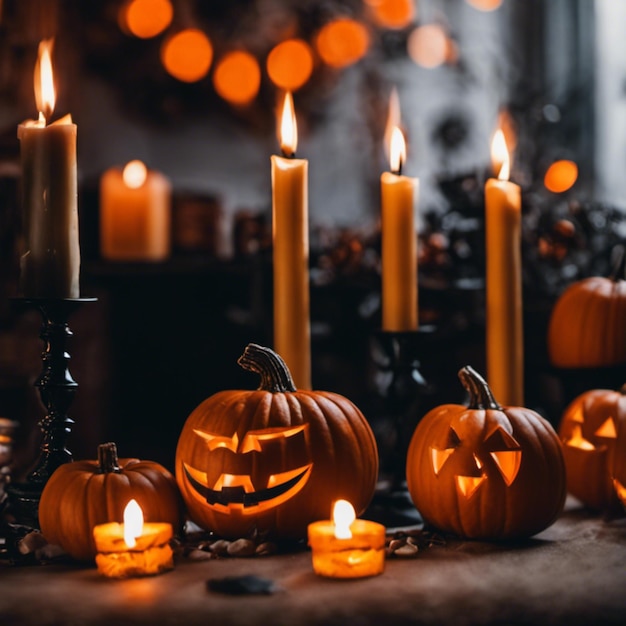 velas de Halloween generadas por la IA