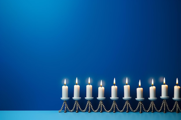 Las velas de Hanukkah son el símbolo de los judíos santos.