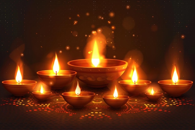 Las velas en la mesa