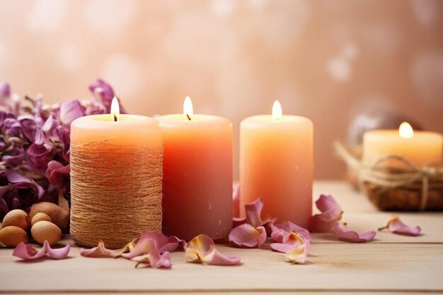 Velas perfumadas de spa criam um retiro aconchegante