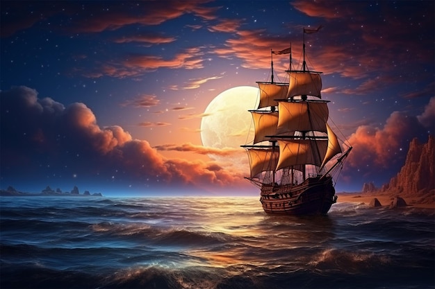 veleiro veleiro de quatro mastros