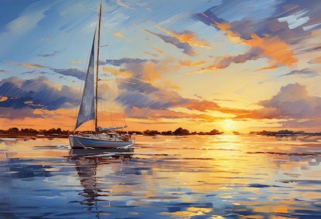 velero al amanecer