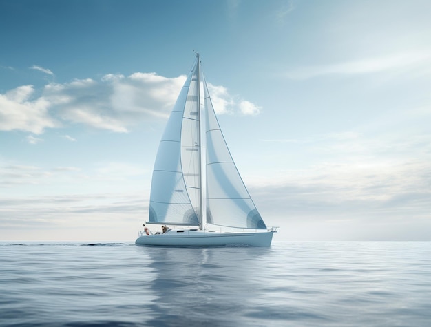 velero barco barco de madera navegando sobre el agua en el océano