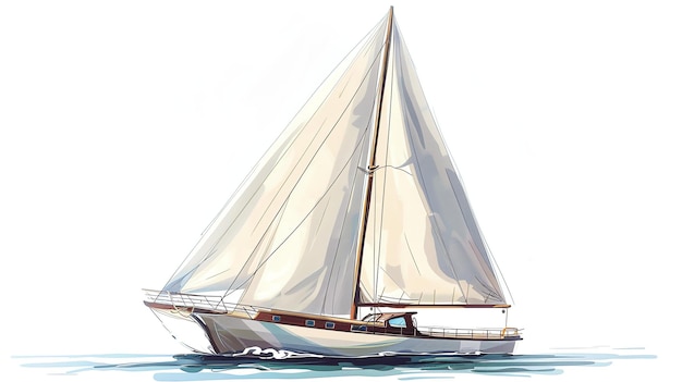 El velero es una hermosa vista para la vista su elegante y elegante y parece que sólo se desliza a través del agua