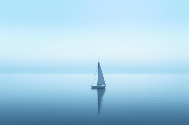 Un velero flota en el agua con la palabra navegar.