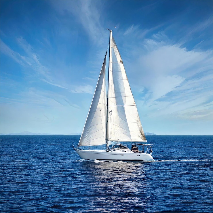Foto un velero con la palabra l en la vela