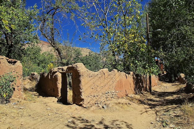 Foto velha aldeia de abyaneh, no irã