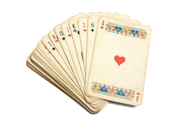 Velhas cartas de jogar