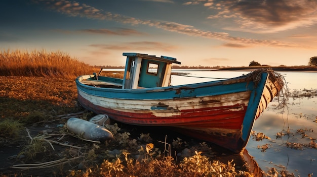 Velho barco vintage