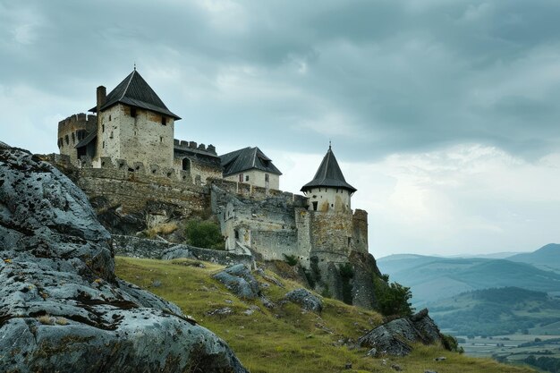 Foto velho castelo na colina