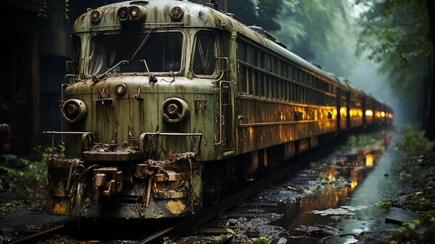 Velho comboio abandonado