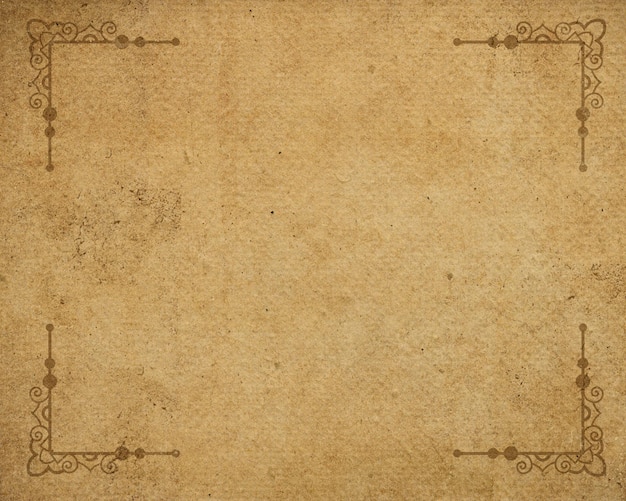 Velho fundo de papel texturizado grunge com borda decorativa