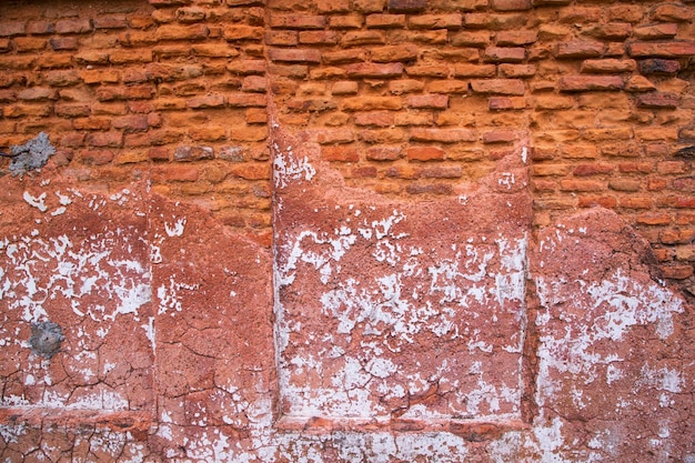 Velho fundo de textura de parede de tijolo vermelho Superfície de cimento Grunge