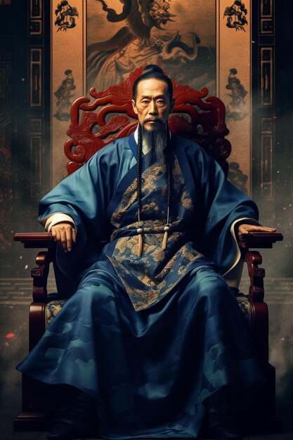 Foto velho rei na china em chinês tradicional