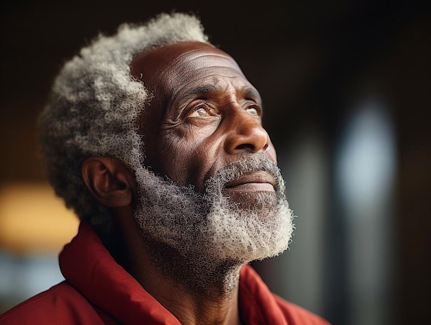 Velho rosto africano de um homem