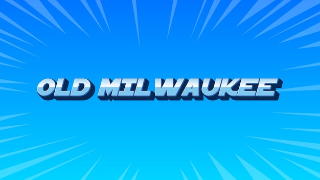 Velho texto azul 3D de Milwaukee