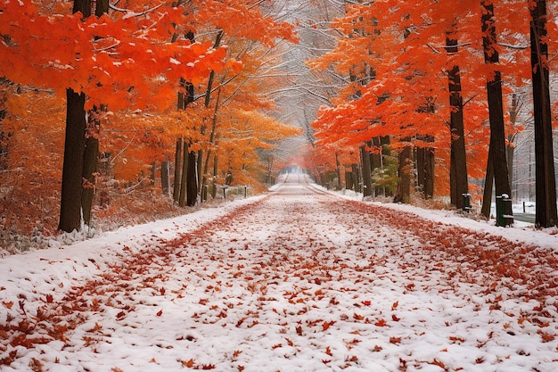 El velo de las nieves oculta el último rastro del otoño