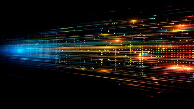 velocidad de datos digitales fondo abstracto con luz brillante
