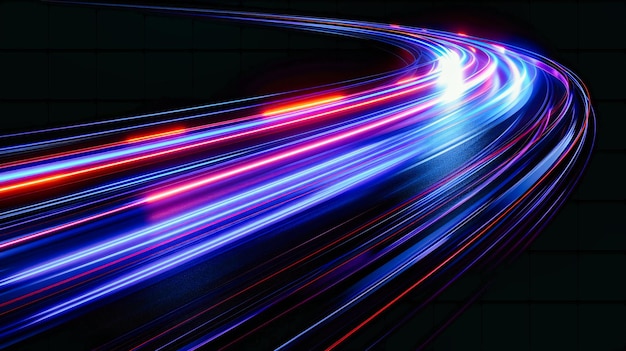 Velocidad de la Noche Rayas de Luz Capturando la Esencia de la Velocidad Pintando la Oscuridad con la Energía del Movimiento Urbano