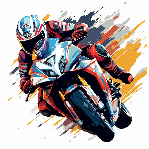 Velocidade e Precisão Um motociclista em ação