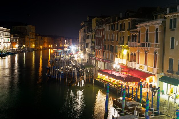 Venedig Canal Grande in einer klaren Nacht Italien