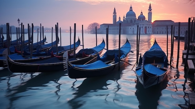 Venedig Gondel HD 8K Wallpaper Stock Fotobild