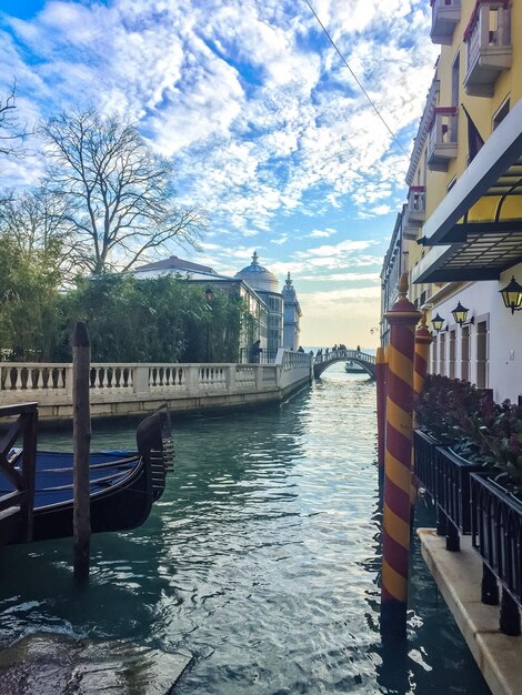 Venedig Italien Dezember romantischer Kanal in der Altstadt von Venedig