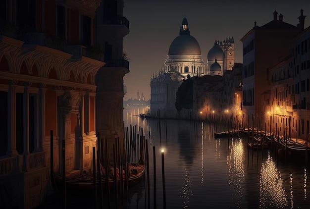 Veneza da Itália à noite