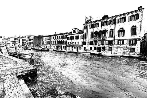 Foto veneza em preto e branco