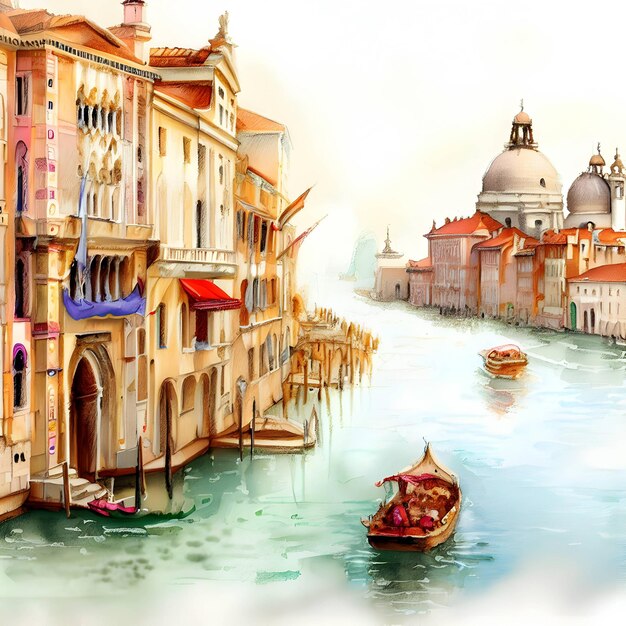 Veneza estilo aquarela