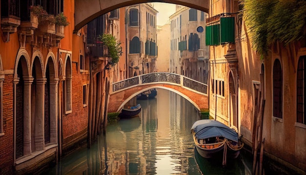 Venezianischer Kanal Generative KI Generative KI