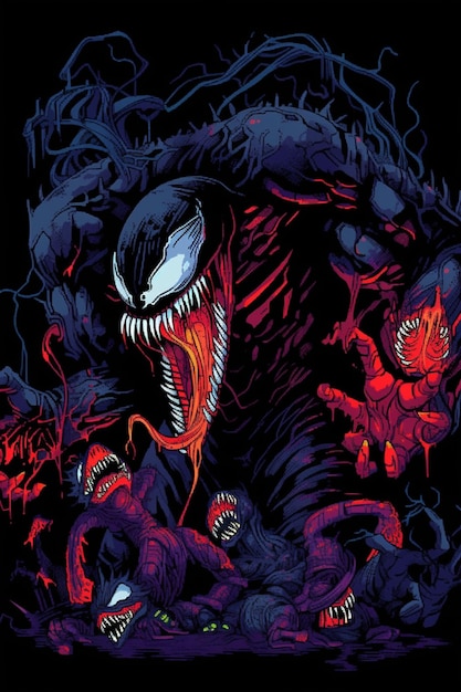 Venom und der rote Dämon von Alexroad Generative Ai