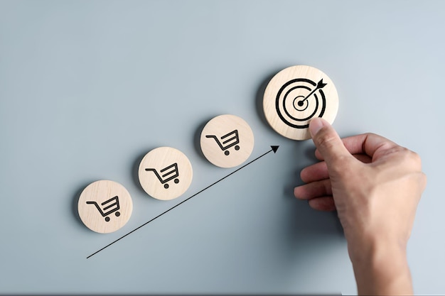 La venta de comercio electrónico valora el crecimiento del interés y obtiene ganancias. Hacer que las pequeñas empresas de volumen alcancen el objetivo de éxito con el objetivo de alcanzar el objetivo.