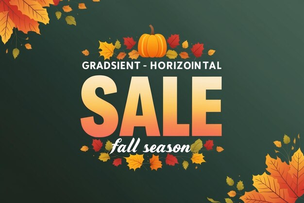Venta horizontal en gradiente para la celebración de la temporada de otoño