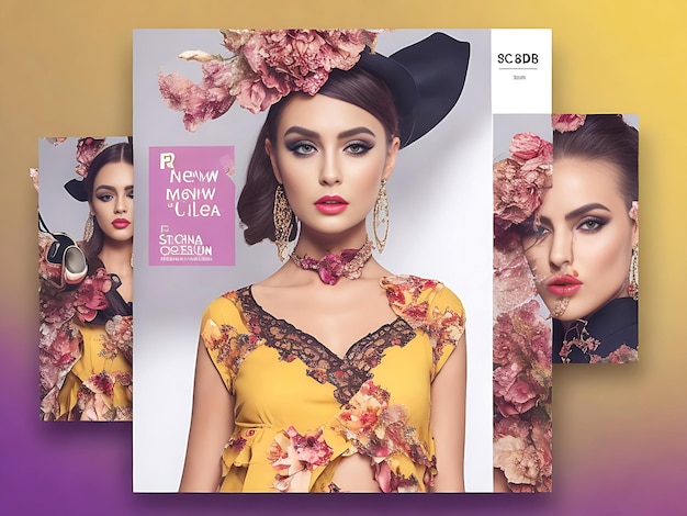 Foto venta de moda en instagram conjunto de plantillas de publicaciones en redes sociales