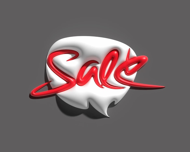 Venta de texto 3D Render Design