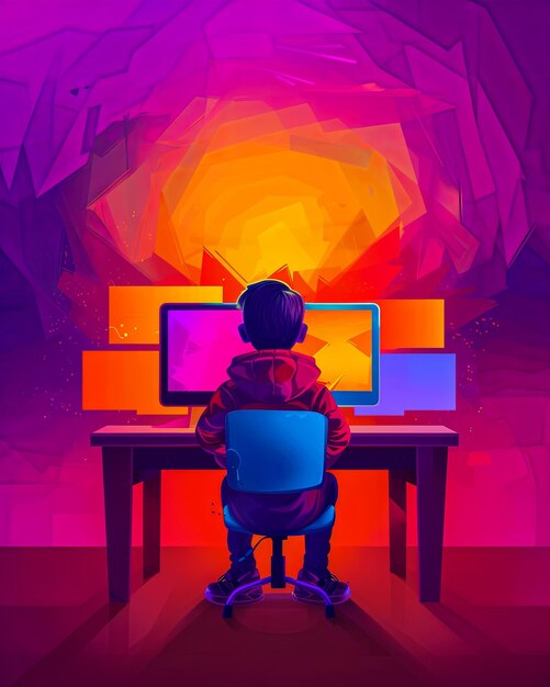 Ventajas del aprendizaje en línea y el estudio con el uso de tecnologías remotas Imagen conceptual sobre el aprendizaje en el ciberespacio y las redes remotas