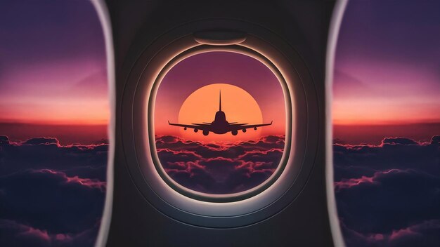 Foto ventana aislada del avión