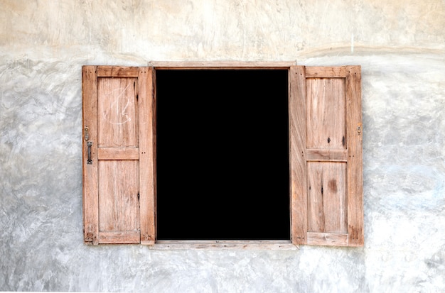 Ventana de madera vieja