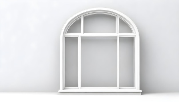 Foto una ventana con un marco blanco que dice 