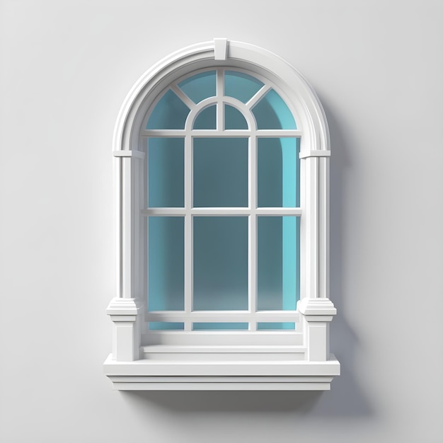 Foto una ventana con un marco blanco y una ventana que dice cita la palabra cita en él